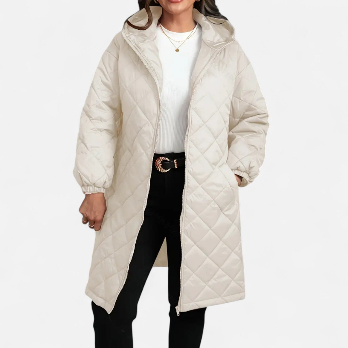 Chaqueta Acolchada Plus Size para Mujer